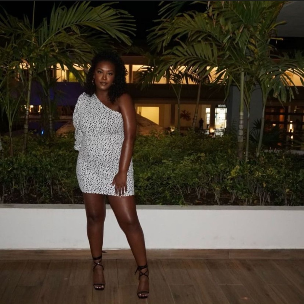 Missguided Dalmatian Balloon Sleeve Dress